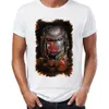 Hip Hop Mężczyźni Koszulki Drapieżnik Under Sun Artsy Niesamowite Grafiki Drukowane Street Guys Topy Tees Swag 100% Bawełna Camiseta 210629