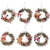 Christmas decorations garland pendant Santa Claus Elk round PVC ornaments tree pine cone pendants