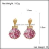 Dangle & Chandelier Earrings Jewelry Natural Shell Drop Earring Colored Seashell Pendant For Women Fashion Aessories Delivery 2021 Tlbee