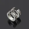 Stainless Steel B Letter Groove Gear rose gold silver Stud Earrings Couple Men039s and Women039s Earrings6475709