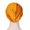 African Headwear Cap Muslim Turban Hair Accessories Fashion Women Solid Braided Bandanas Headwear New Hijab Hat