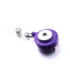 Snap Button Retractable Ski Pass ID Card Badge Holder Reels Pull Key Name Tag Recoil Reel Fit 18MM Snaps Buttons Jewelry MKI