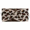 Mulheres Quentes Leopardo Malha Headband Moda Criss Cruz Hair Band Winter Winze Wood Woods Favor Headwear Favor Favor 9styles T500341