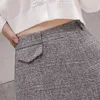 Irregular Woolen Plaid Shorts Skirts For Women Atumn Winter Office Short Women Plus Size Booty Shorts Feminino 210611