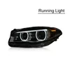 مجموعة المصابيح الأمامية LED لقطع غيار السيارات لسيارات BMW F10 F18520i 525i 530i 535i DRL مصباح إشارة الانعطاف عدسة عالية الشعاع 2010-16