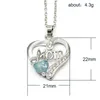 Fine Jewelry Birthstone Collana Creata Gemma Collana con ciondolo a cuore Anniversario Regali di compleanno per donne Ragazze Moglie Mamma Figlia Signora Lei