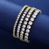 3mm 4mm 5mm 6mm Tennis Armbänder Für Männer Frauen Mode Gold Silber Farbe Kette Armband Luxus bling Zirkon Hip Hop Armband