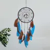 Retro stil Heminredning Fjäderhängen Dream Catcher Life Tree Hängsmycke Cirkulär Net Vägg Hängande rum Dekoration vid havet T9i001626