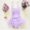 Sommar Baby Girls Badkläder Lovely Candy Color Tutu Skirt Sling Baddräkter Kids Mode Kläder E1506 210610