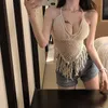 Summer Holiday Beach Camis Lady Sexy Glands Crochet Camisole Femmes Sexy Glands Bikini Camis Femme Crochet Halter Bikini Tops 210308