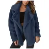 Damenjacken Damen-warmer Mantel, verdickte Strickjacke, Kaschmir, einfarbig, Winter, doppelseitiger Fleece-Revers, Schneemantel, leicht