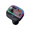 C14 C15 Car Charger MP3 Player RGB Ambient lighting QC3.0+PD FM Transmitter for iPhone Samsung Universal with package