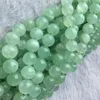Veemake gröna prehnite diy halsband armband örhängen naturlig charm ädelsten kristall runda lösa pärlor för smycken gör 06069