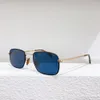 Nieuwe luxe zonnebrillen Merken Alloy Ultralight Business Casual Men Women Gold Coffee Black Roestvrije brillen Rechthoekige frame Glazen frames