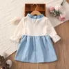 kinderkleding meisjes ruches jurk baby peuter uitlopende mouw prinses jurken met hoofdband lente herfst boetiek mode babykleding