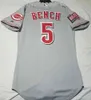 Heren Dames kinderen LARGE JOHNNY BENCH JERSEY ZELDZAAM Geborduurd New Baseball Jerseys