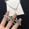 Designer Ladies Fashion Necklace Triangle Pendant Necklace Unisex Party Wedding Couple Gift Jewelry With Box293K