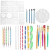 40 stks / set DIY Mandala Punttools Set voor Rocks Dot Kit Rock Stone Painting Pen Polka Art Tool T2