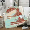 Fashion Landscape Printed Sherpa Blanket 3D Paris Tower Double Blankets Sofa Covered Travel Bedding Export Velvet Plush