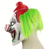 Scary Red Hat Clown Cosplay Masks Halloween Activities Party Supplies for Unisex Full Face Masquerade Mysterious Role Dress Up Mar9465210