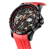 Wristwatches Ailang Mężczyźni Zegarek Biznesowy Luminous Wodoodporne Automatyczne Mechaniczne Hollow Podwójny Koło zamachowe Skórzane zegarki pasek 8826g