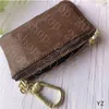 YQ Mini Short Wallet Purse Fashion Plånbok för Lady High Quality Keychain Leather Card Holder Coin Purse Women Classic Zipper Pock2793