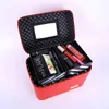 NXY化粧品バッグプロの女性大容量化粧品のトイレタリーの多層収納ボックスポータブルメイクアップスーツケース0125