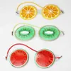 Ice Gel Eye Mask Cold Compress Cute Fruit Shaped Gel Eye Fatigue Relief Cooling Eye Care Relaxation Tools