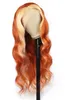 Allove Orange Ginger Blonde 613 Kolorowa peruka Prosta wstępnie wysięka czołowa 13x4 13x1 t część peruki ludzkich włosów przezroczyste HD koronkowe fron8862016