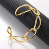 Bangle Geometric Chain Female Bracelet Gold Color Cuff Bangles For Women Jewelry Gifts Adjustable Noeud Armband Pulseiras 2021