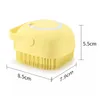 Pet Dog Cat Bath Bath Massagem Brush Derindo Removedor de Cabelo Scrubber Distribuidor de Silicone Escova de Silicone Limpeza Banhando Pente JXW860