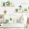 Plant Pot Wall Sticker Self Adhesive Stickers Home Creative House Decoration Wall Decor Living Room Bedroom Small Fresh Sticker 211124