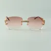 Lunettes de soleil Big C en diamant micro-pavé 3524025 avec verres réguliers, taille : 58-18-140 mm (oeil-pont-temple)