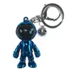 Kreatywna osobowość trójwymiarowa przestrzeń Astronauta Robot Keychain Akrylowy Samochód Key Ring Exquisite Mały Prezent Wisiorek G1019