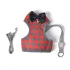 new fashion cotton medium small dog harnesses adjustable breathable vest chest strap with plaid pet dog accessories9864251