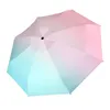 Haute Qualité Mini Poche Gradient Parapluies Parasol Pliant Hommes Pluie Pour Femmes UV Parapluie Coupe-Vent