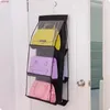 Storage Bags Non-woven Hanging Handbag Organizer Wardrobe Closet Transparent Bag Door Wall Clear Sundry Shoe With Hanger Pouch