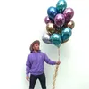 Nieuwe 50 stks / set 12 inch glanzend metalen parel latex ballonnen dikke chroom metallic kleuren lucht ballen globos verjaardagsfeestje decorati 208 v2