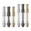 510 Kalın Yağ Atomizer .5ml 1ml Tabanca Siyah Buharlaştırıcı Kartuşlar 4*Emme Delikleri Cam Ağızlık Tankı