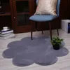 flower shape Rug Carpets for Living Room Decor Faux Fur Carpet Kids Room Long Plush Rugs for Bedroom Shaggy Area Rug Modern Mat 210317