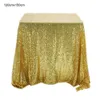 Fyrkantig guld paljett dukar glitter bordsduk broderad paljettbord tyg julbröllopsfestival fest dekoration 201007