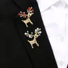 Pins, Broches Trendy Kerst Broche Set Santa Claus Crutches Elk Acryl Sneeuwpop Hat Badges Pins voor Vrouwen