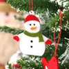 Árbol de Navidad Dibujos animados Fieltro Decoración colgante Navidad Papá Noel Muñeco de nieve Decoración Colgante Festival Fiesta Ornamento Regalo de los niños BH4950 WLY