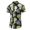 Yaz Kısa Kollu Gömlek Erkek Rahat Çiçek Plaj Hawaii Gömlek Slim Fit Çiçek Erkekler Artı Boyutu 5XL 6XL 7XL 210809