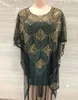 Этническая одежда, стиль, африканские дашики, женская мода 039s, Абая, стильное сетчатое тюлевое платье с блестками, кружево, бисер, свободное платье Siz9463930
