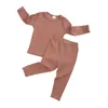 Abbigliamento per neonati per set 2021 Primavera T-shirt per neonati + pantaloni 2 pezzi Costume Outfit Suit Abiti per neonati 210309