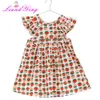 2021 Nowy Kwiat Dress Cytryna Księżniczka Dzieci Baby Girls Sukienka Bez Rękawów Sukienka Kwiat Bawełna Party Suknia Ślubna Dzieci Letnie Sundress Q0716