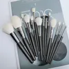 High end tf 14pcs makeup penslar uppsättning professionell naturlig get hår akrylhandtag ansikte blender smink pensel med låda