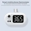 Nouveau mini thermomètre USB thermomètre numérique pour téléphone portable avec affichage à LED capteur de température infrarouge sans contact hygromètre de type C