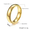 Wedding Rings Luxury Promise For Men Glossy Tungsten Black Round Jewelry Women Gift Forever Love Anti Scratch Lettering Name 6mm